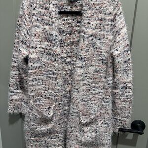 Bobeau Women's Multicolor “eyelash” open cardigan